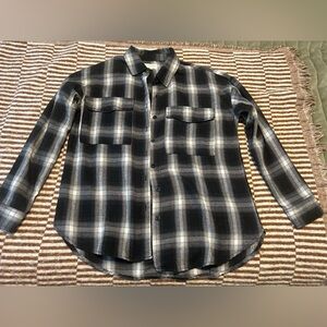 Thread & Supply Black and White Plaid Shirt